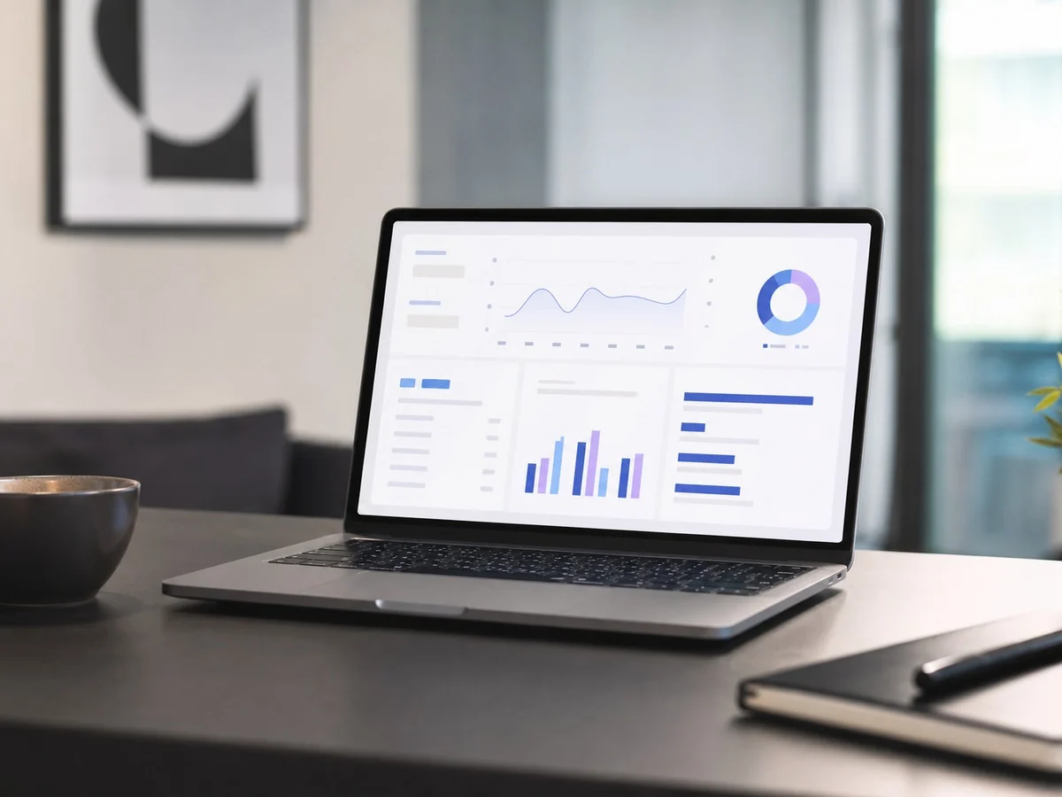 SaaS dashboard ad visual